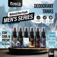 TOSCA Deodorant Spray Tawas Khusus Pria Natural Deo Fresh Anti Bau Badan, Anti Bau Ketiak 60ML