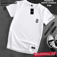 SEVENTYEIGHT Kaos Distro Pria Wanita Motif Small Logo Katun Combed 24s