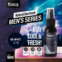 TOSCA Deodorant Spray Tawas Khusus Pria Natural Deo Fresh Anti Bau Badan, Anti Bau Ketiak 60ML
