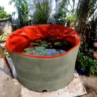 Kolam Terpal Bulat Tanpa Rangka A20 Diameter 1 m tinggi 45cm Untuk Budidaya