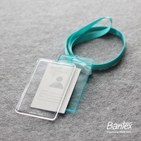 Office One - Transparent ID Card Holder Lanyard Potrait #8868 Bantex