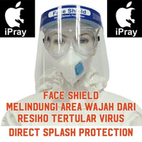 FACE SHIELD MEDICAL MASK PELINDUNG WAJAH STANDAR MEDIS 50PCS - GROSIR