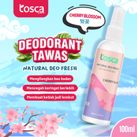 TOSCA Natural Deodorant Spray 100ml Aroma Cherry Blossom deodorant tawas alami