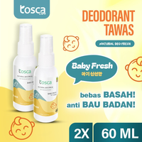 TOSCA Natural Deodorant Spray Aroma Baby Fresh 60ml x2 (isi 2)