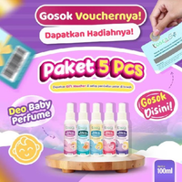 PAKET 5pcs Deodorant Spray Tosca / Deodorant Baby Perfume Series Tawas Cair 100ml
