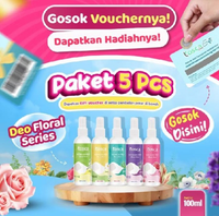 PAKET 5pcs Deodorant Spray Tosca / Deodorant Floral Series Tawas Cair 100ml