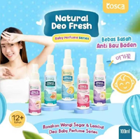 PAKET 5pcs Deodorant Spray Tosca / Deodorant Baby Perfume Series Tawas Cair 100ml