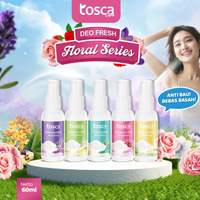 Natural Deodorant Spray 60ml Tosca Deodorant Floral Series Tawas Cair Alami Mencegah Bau Ketiak