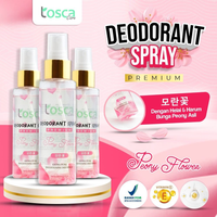 BUY 1 GET 1 FREE TOSCA Deodorant Spray 100ml Deo With Peony Flower Mencerahkan dan Mencegah Bau Ketiak Non Alkohol