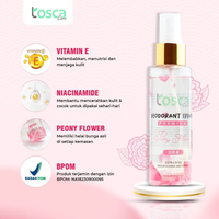 BUY 1 GET 1 FREE TOSCA Deodorant Spray 100ml Deo With Peony Flower Mencerahkan dan Mencegah Bau Ketiak Non Alkohol