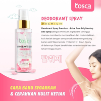 BUY 1 GET 1 FREE TOSCA Deodorant Spray 100ml Deo With Peony Flower Mencerahkan dan Mencegah Bau Ketiak Non Alkohol