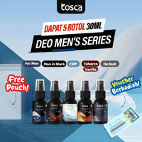 TOSCA Paket 5pcs Deodorant Spray Men Series Free Pouch 30ml