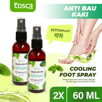 TOSCA Cooling Foot Spray Aroma Pappermint 60ml x2 (isi 2)