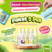 PAKET 5pcs Natural Deodorant Spray Tosca Deodorant Fruity Series Tawas Cair Mencegah Bau Ketiak