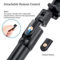 SELFIE STICK TONGSIS WITH BLUETOOTH TRIPOD STANDING K07
