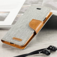 Vivo Z1 Pro Flip Cover Case Canvas Dompet Buka Tutup