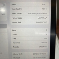 iPad Mini 6 256GB wifi only warna Pink garansi inter sampai 05/06/2025 lengkap mulus
