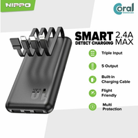Hippo Powerbank Coral 10000 mAh 5 Output With Smart Detect Charging