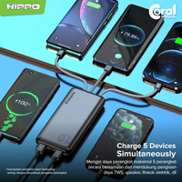 Hippo Powerbank Coral 10000 mAh 5 Output With Smart Detect Charging