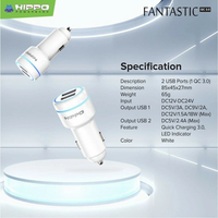 Hippo Fantastic QC Car Charger Mobil 30W Quick Charging 3.0