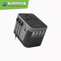 Hippo Travel Adapter Charger Raven Universal Power Socket