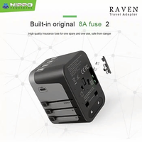 Hippo Travel Adapter Charger Raven Universal Power Socket