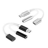 Kabel Splitter TYPE-C 2 In 1 USB Tipe-C untuk 3.5mm Audio AUX Jack + charger C