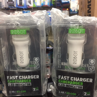 Saver Robot Fast Charger RTC06 2.4A Car charger Mobil 2 USB RT-C06 ORIGINAL WOOK