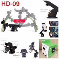 Holder Mobil Jepit HD-09 Long Neck Phone car holder 360 degree rotation HD09