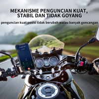 Holder Hp Motor Full Besi Spion GPS HM20 / Phone Holder Aluminium C2 HM-20 Universal