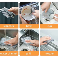 (SP) Isi 5 Pcs KAIN LAP DAPUR KAWAT CUCI PIRING SERBAGUNA PEMBERSIH NODA MEMBANDEL