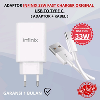 Adaptor INFINIX 33W Fast Charger USB To Type C Original