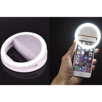 Selfie Ring Light LED Mini Q Lampu Vlogger Ringlight Cincin Bulat Hp