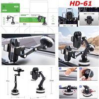 (SP) HOLDER HD-61 CAR PHONE UNIVERSAL HD61 4 IN 1 STAND HANDPHONE MOBIL DASHBOARD DAN KACA 360 DERAJAT MULTIFUNGSI