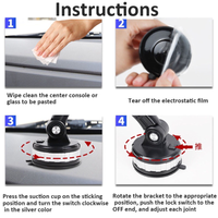 (SP) HOLDER HD-61 CAR PHONE UNIVERSAL HD61 4 IN 1 STAND HANDPHONE MOBIL DASHBOARD DAN KACA 360 DERAJAT MULTIFUNGSI