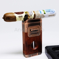 Korek Api Bara Dual Jet Flame With Cutter & Stand Honest BCZ813-1