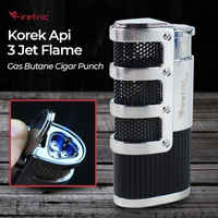Korek Api Torch Lighter 3 Jet Flame Gas Punch Firetric