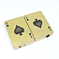 Korek Api Unik Gas Bara Slide Single Jet Flame Motif Kartu