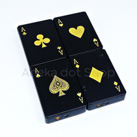 Korek Api Unik Gas Bara Slide Single Jet Flame Motif Kartu
