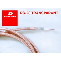 Kabel Coax Transparan rg-58 D-ANTENA 50ohm