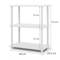 FUNIKA 10024 - Rak Buku 3 Susun / Lemari Penyimpanan / Rak Pajangan / Bookcase / Rak Minimalis / Bookshelf