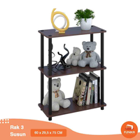 FUNIKA 10024 - Rak Buku 3 Susun / Lemari Penyimpanan / Rak Pajangan / Bookcase / Rak Minimalis / Bookshelf