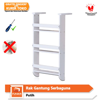 FUNIKA 11020 WH - Rak Gantung Minimalis Serbaguna - Putih