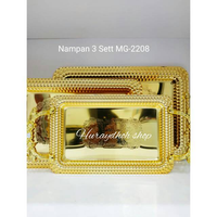 NAMPAN ARAB 3 SET MUTIARA B GOLD STAINLESS