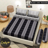Black Line Passion - Sprei 120 dan Sprei 180 Motif Limited Edition