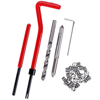 Recoil Helicoil set M5x0.8 Thread Repair Kit M5x0.8 recoil set alat repair baut slek.recoil set tap bor handle dll.alat reparasi drat