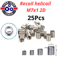 25Pcs Recoil M7x1 2D Recoil helicoil verbos perbaikan drat rusak drat dol