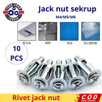 Jack Nut - Rivet Nut Plat Metal Mur Baut Drat Sekrup Fisher M4 M5 M6 Skrup Nut