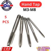 5Pcs Hand Tap Set Tap Alat Pembuat Drat Perbaikan Drat Selek Set 5pcs M3 – M8 Untuk Baut 5 - Baut 12 Alat Tapping Pembuat Drat Dalam