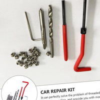 Recoil Helicoil set M5x0.8 Thread Repair Kit M5x0.8 recoil set alat repair baut slek.recoil set tap bor handle dll.alat reparasi drat